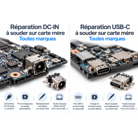 Réparation connecteur alimentation PC portable | Masco Informatique